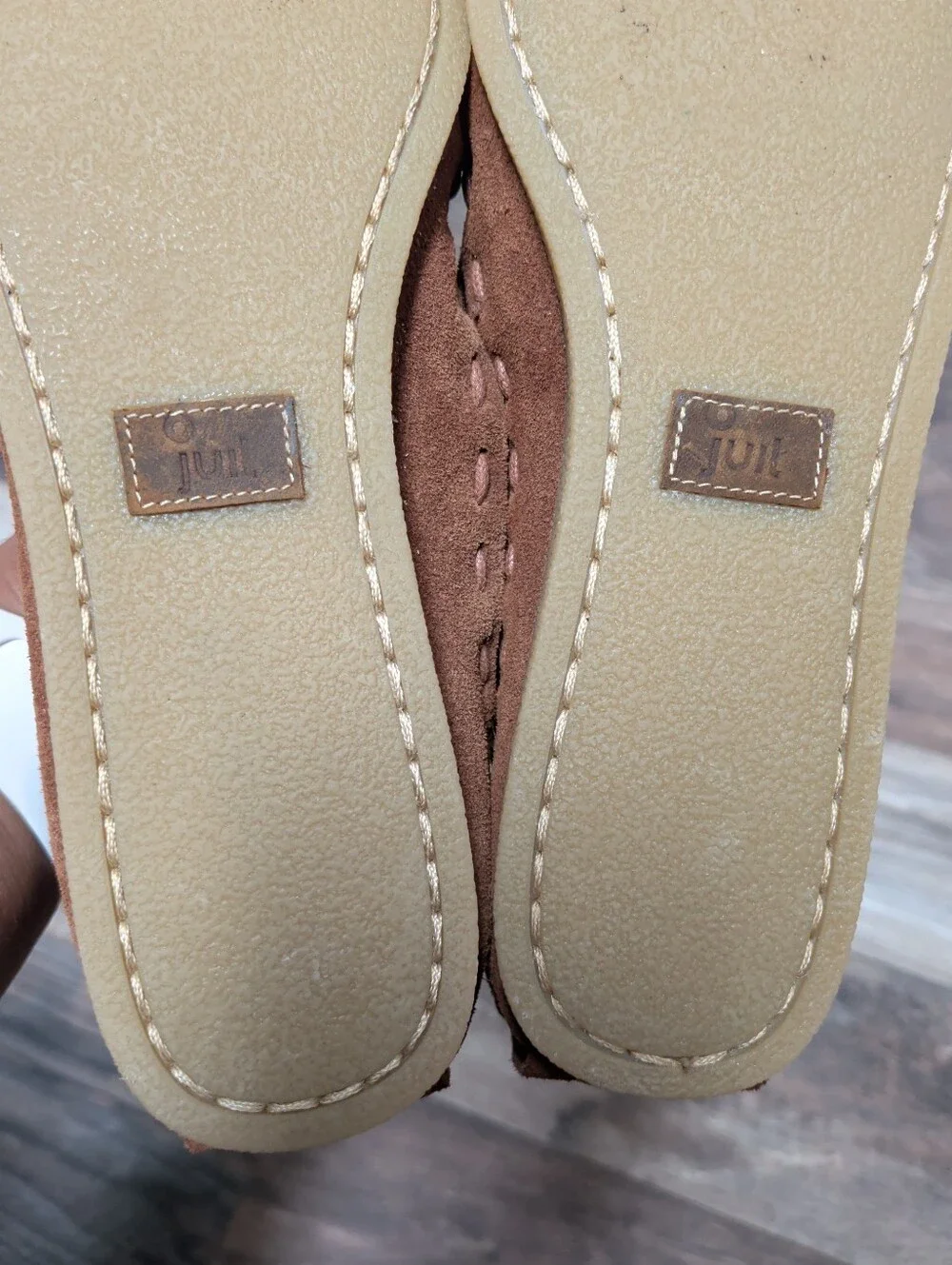 Juil Bumi Terra Brown Suede Moccasin Grounding Copper Shoes Natural Hippie Sz 7